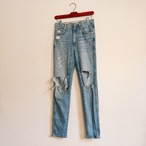 Agolde Ripped Knee Skinny Jeans